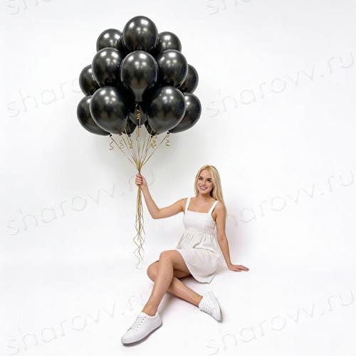 Шары металлик 35см. "Черные"