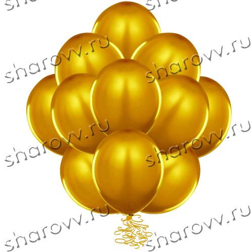 Шары металлик 35см. "Золотые"
