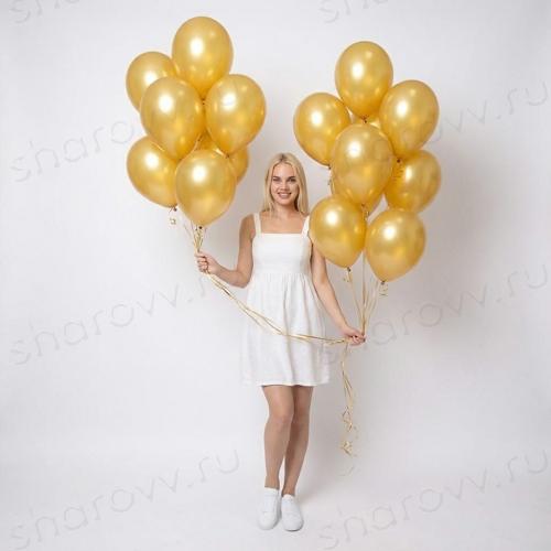 Шары металлик 35см. "Золотые"