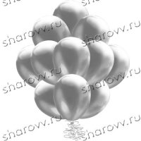 Шары металлик 35см. Серебряные