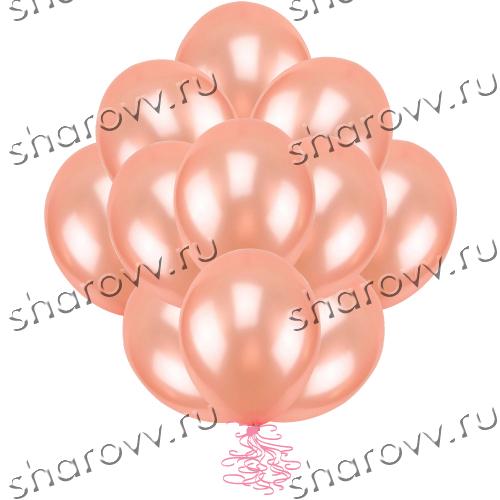 Шары металлик 35см. "Розовое золото"