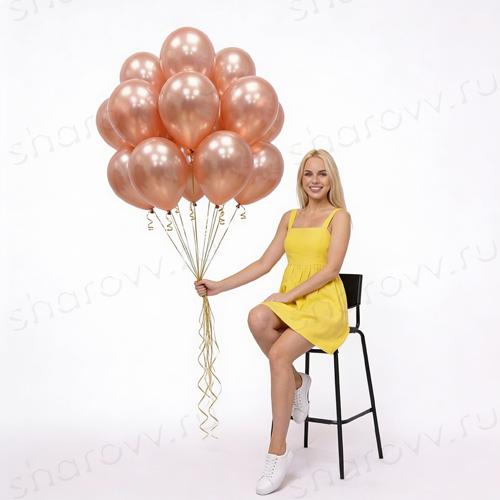 Шары металлик 35см. "Розовое золото"