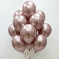 Шары латекс "Хром розовый"