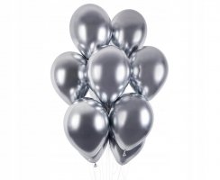 Шары латекс Хром серебро