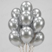 Шары латекс "Хром серебро"