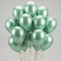 Шары латекс "Хром зеленый"