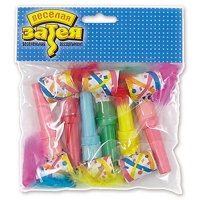 Язык-гудок с пером 6шт.