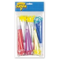 Горн фольга с бахромой 6шт.