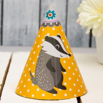 Колпак Лесные звери Барсук 6шт