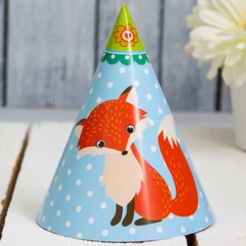 Колпак Лесные звери Лиса 6шт