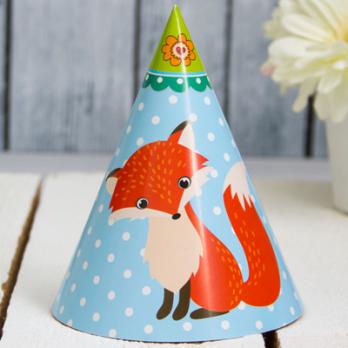 Колпак Лесные звери Лиса 6шт