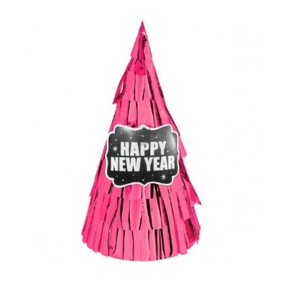 Колпак дождик фольг. HNY розовый
