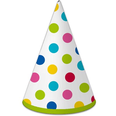 Колпак Горошек мульти 6шт.