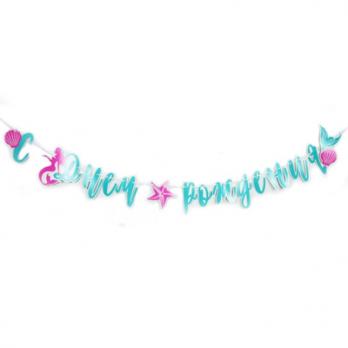 Гирлянда-буквы с ДР Русалочка 170см