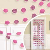 Гирлянда Круги Brt Pink блеск 2,1м/6шт