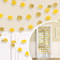 Гирлянда Круги Yellow S блеск 2,1м/6шт