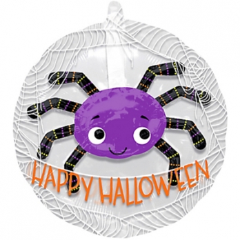 Шар фигура фольга Паук лиловый