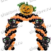 Арка из шаров с кошками