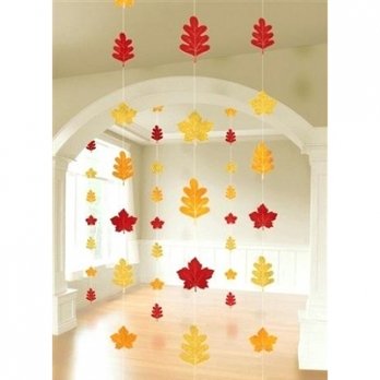 Гирлянда вертик Осенние листья 2,1м/6шт