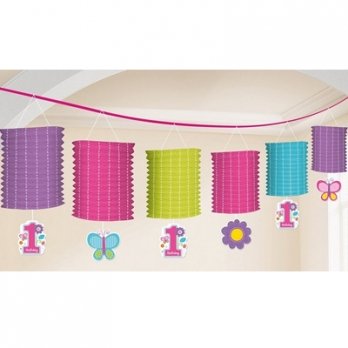 Гирлянда Фонарики 1-й ДР Девочка 360см