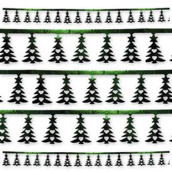 Гирлянда Елка фольг зеленая 3м х 10см