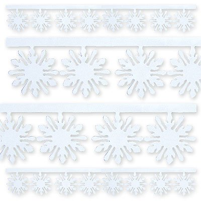 Гирлянда Снежинка фольг белая 3мх10см