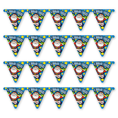 Гирлянда-вымпел С НГ Дед Мороз 200см