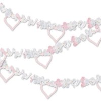 Гирлянда Сердце бело-розовое 4,5м