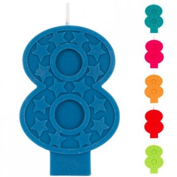 Свеча -цифра ЭКО 8 7см.