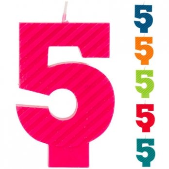 Свеча -цифра ЭКО 5 7см.