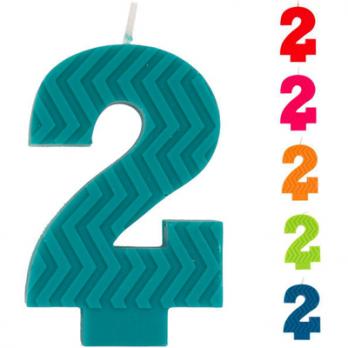 Свеча -цифра ЭКО 2 7см.