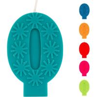 Свеча -цифра ЭКО 0 7см.