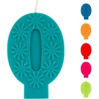 Свеча -цифра ЭКО 0 7см.