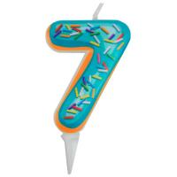Свеча -цифра 7 Пончик 6 см