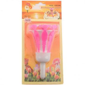 Свеча Лотос лепестки музыкал розовая