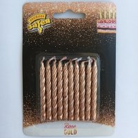 Свечи д/торта Розовое золото 10шт.