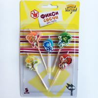 Свечи д/торта на пиках Фиксики 5шт.