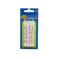 Свечи д/торта С ДР Звезды 8см 8шт.