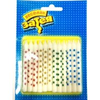 Свечи д/торта Звезды 6,5см 24шт.
