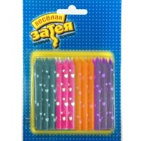Свечи д/торта Сердца 6,5см 12шт.