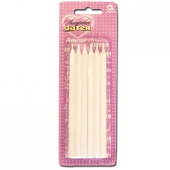 Свечи д/торта 13см белые 12шт.