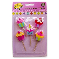 Свечи д/торта на пиках Сладкий Празд 5шт.
