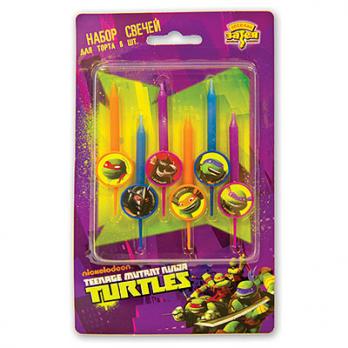 Свечи д/торта Черепашки Ниндзя 6шт.