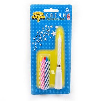Свеча музыкальная 6шт.
