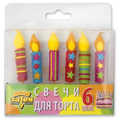 Свечи д/торта на пиках Свеча 6шт.
