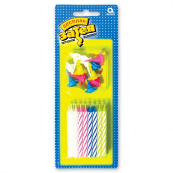 Свечи д/торта с подст 6см 24шт.