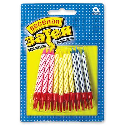 Свечи д/торта с подст 5см 20шт.