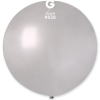 Шар большой 90см. Металлик серебряный