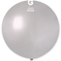 Шар большой 90см. Металлик серебряный