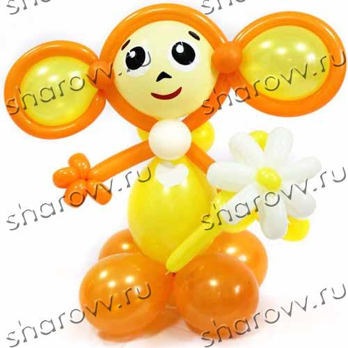 Фигура из шариков Чебурашка